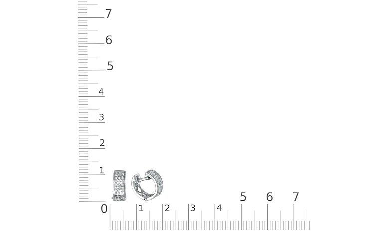 Серьги Дорожки из белого золота с 72 бриллиантами