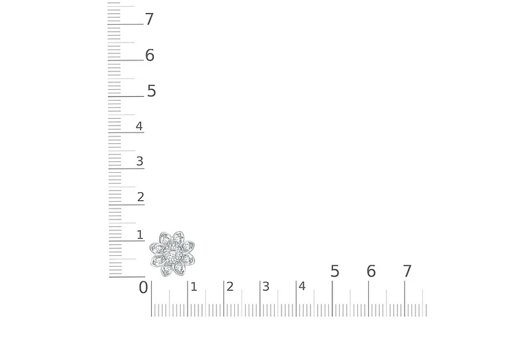 Подвеска Цветок из белого золота с 9 бриллиантами