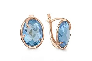 Серьги из красного золота с 2 наноситалами