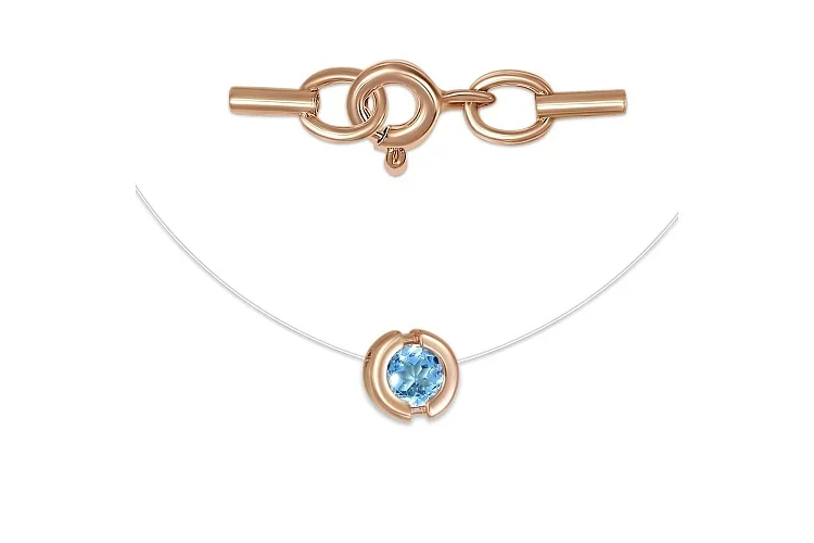 Колье из красного золота с топазом swiss