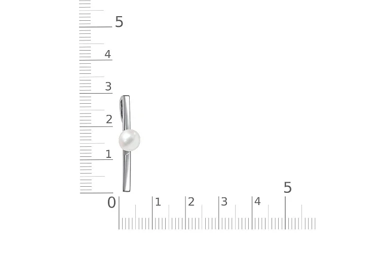 Подвеска из белого золота с жемчугом