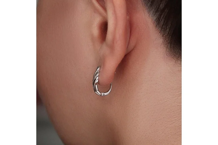 Серьги из белого золота с 34 бриллиантами