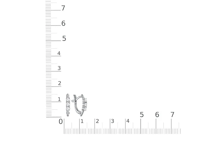 Серьги из белого золота с 6 бриллиантами