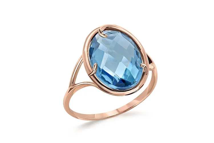 Кольцо из красного золота с наноситалом