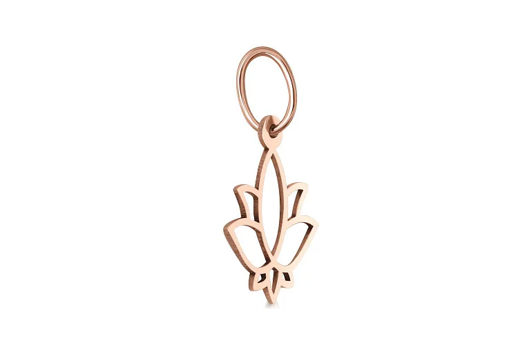 Подвеска Цветок из красного золота без вставок