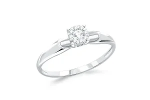 Кольцо Малинка из белого золота с 9 муассанитами