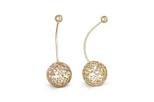 Серьги Шары из жёлтого золота без вставок