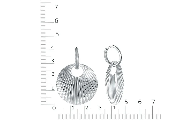 Серьги-трансформеры Круги из белого золота без вставок