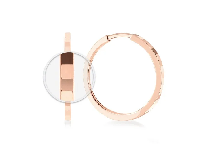 Серьги-конго из красного золота без вставок