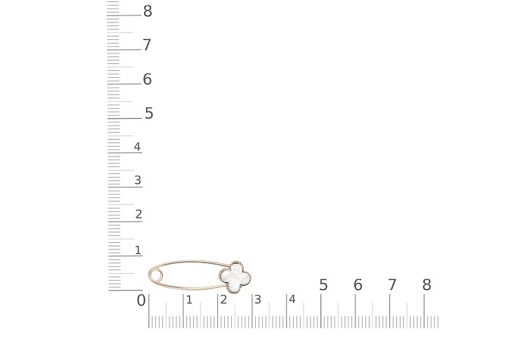 Булавка из красного золота с перламутром