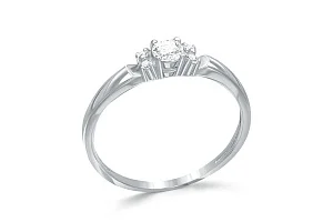 Кольцо из белого золота с 5 бриллиантами