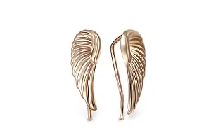 Серьги Крылья из красного золота без вставок
