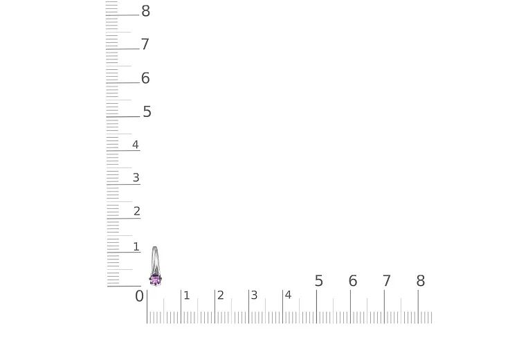 Подвеска из белого золота с аметистом