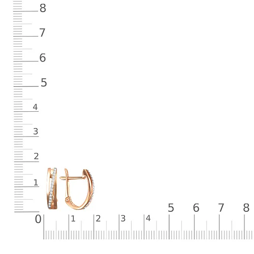 Серьги из красного золота с 28 бриллиантами