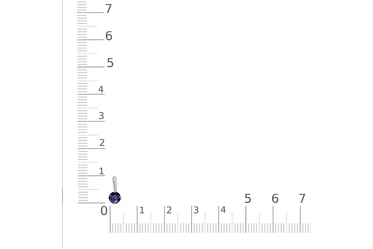 Подвеска из белого золота с корундом