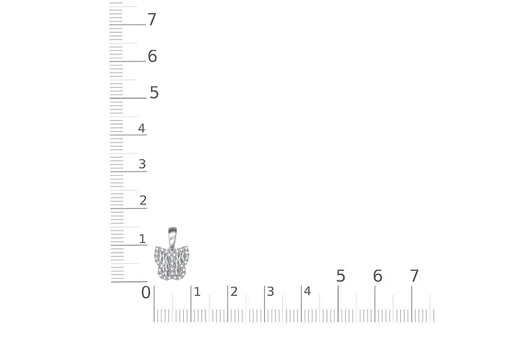Подвеска Бабочка из белого золота с 28 фианитами
