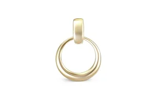 Подвеска Круг из жёлтого золота без вставок