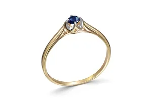 Кольцо из жёлтого золота с сапфиром