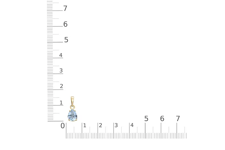 Подвеска из жёлтого золота с топазом sky