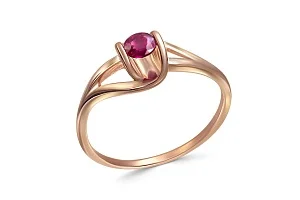 Кольцо из красного золота с рубином