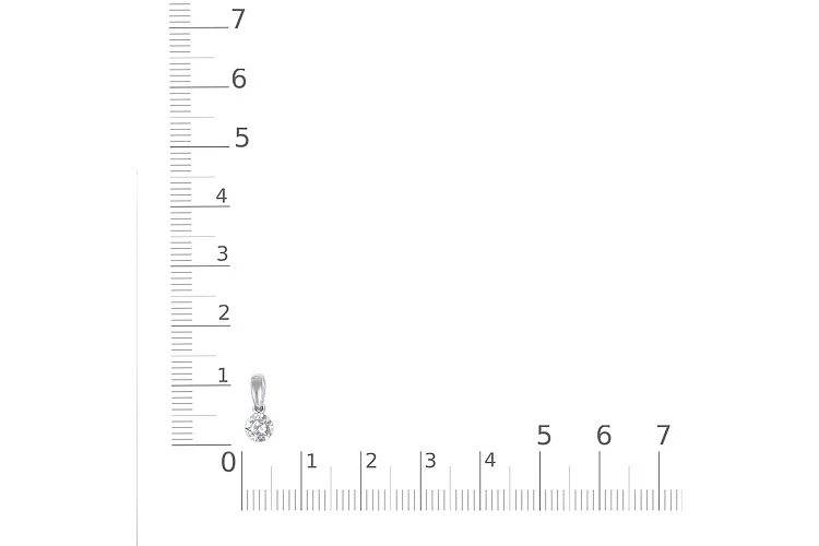 Подвеска из белого золота с бриллиантом