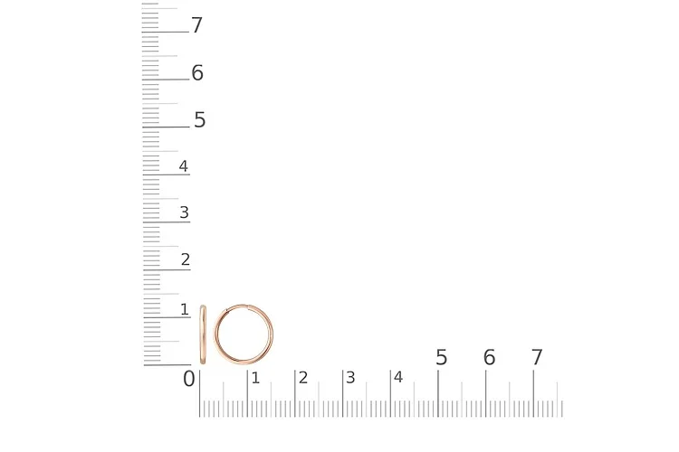 Серьги-конго из красного золота без вставок