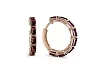 Серьги Дорожки из красного золота с 16 гранатами