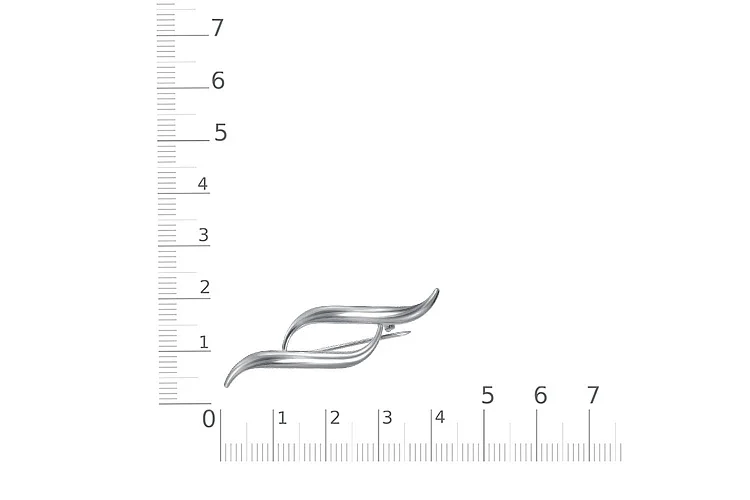 Брошь из белого золота без вставок