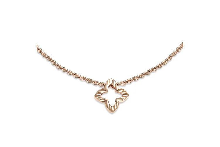 Колье Клевер из красного золота без вставок