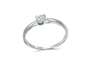 Кольцо из белого золота с бриллиантом