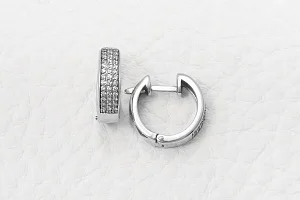 Серьги Дорожки из белого золота с 72 бриллиантами