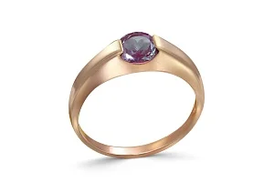 Кольцо из красного золота с александритом