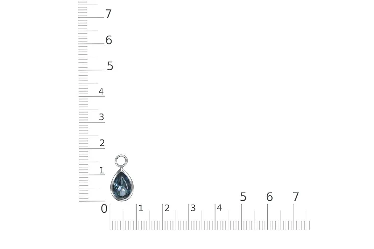 Подвеска серёг-трансформеров из белого золота с топазом лондон