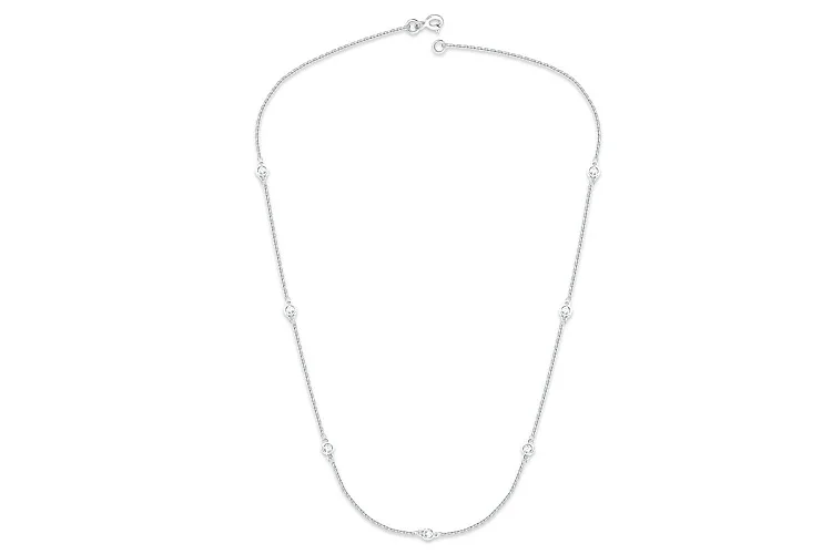 Колье из белого золота с 7 бриллиантами