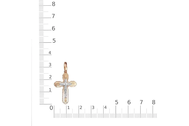 Крест из красного золота без вставок