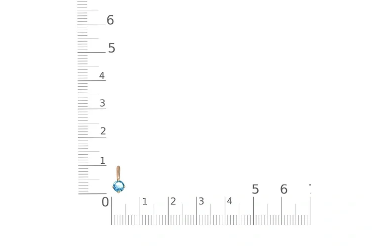 Подвеска из красного золота с топазом swiss