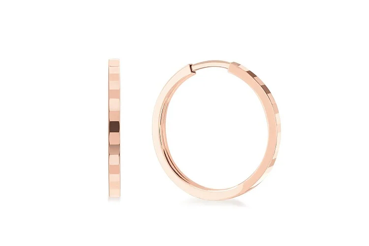 Серьги-конго из красного золота без вставок