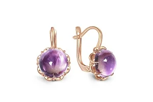 Серьги из красного золота с 2 наноситалами