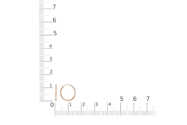 Серьги-конго из красного золота без вставок