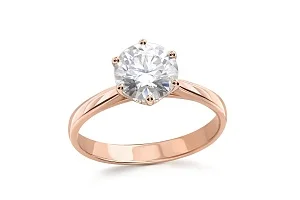 Кольцо из красного золота с муассанитом