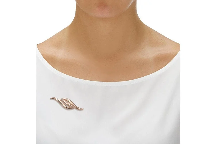 Брошь из красного золота без вставок