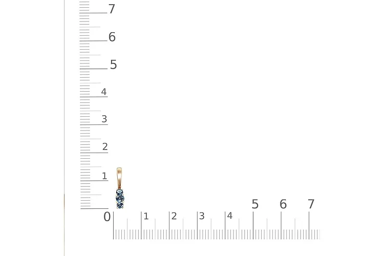 Подвеска из красного золота с 3 топазами лондон