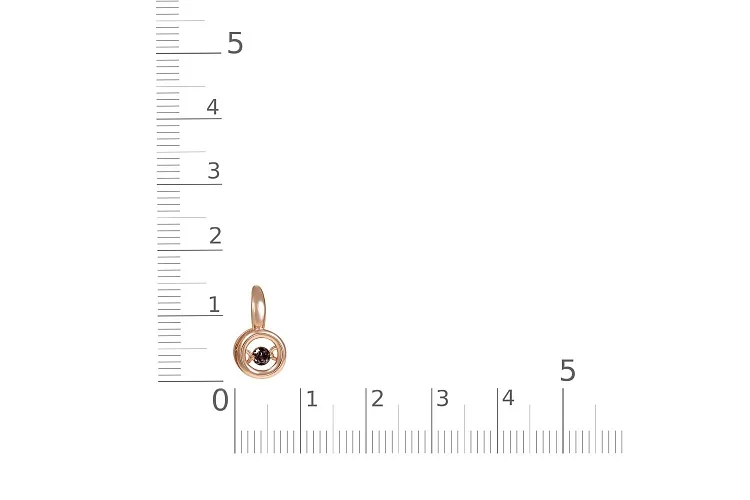 Подвеска из красного золота с фианитом