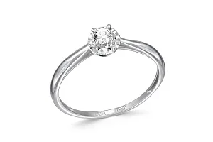 Кольцо из белого золота с бриллиантом