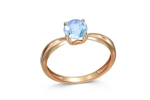 Кольцо из красного золота с топазом sky