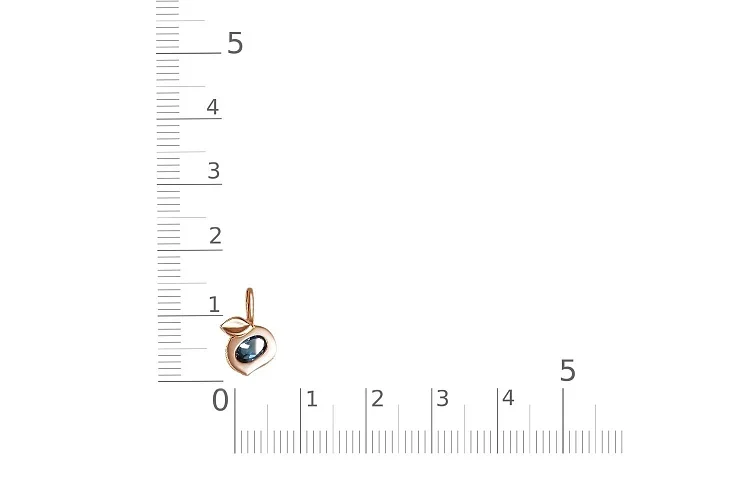 Подвеска Яблоко из красного золота с топазом лондон