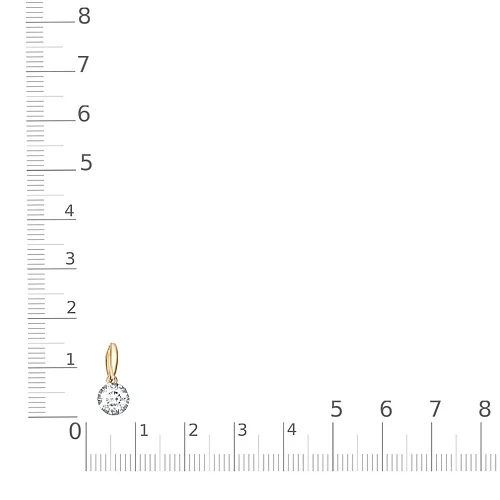 Подвеска из жёлтого золота с фианитом