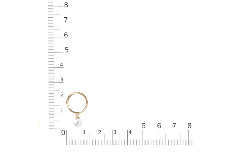 Подвеска Круг из красного золота с жемчугом