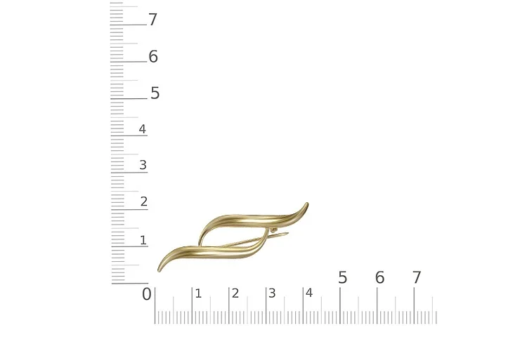 Брошь из жёлтого золота без вставок