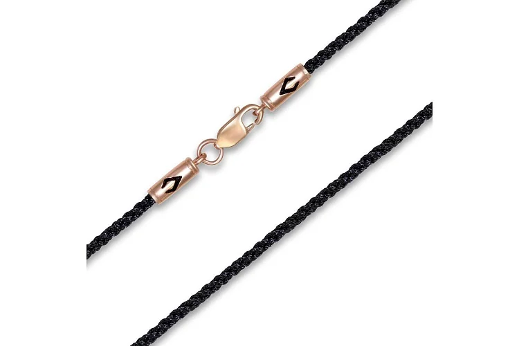 Шнур с замком из красного золота